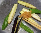 茄子とピーマンの大葉味噌炒め⭐︎油なし作り方6写真