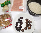 中華おこわ♪なつめご飯♪簡単炊飯器もち米作り方1写真
