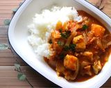 m鶏と玉ねぎの炊飯器トマトカレー作り方3写真