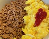 簡単に出来る二色丼(チーズ入り)作り方6写真