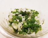 ネギ塩炙り鶏とオリーブ檸檬の冷やし麺作り方1写真