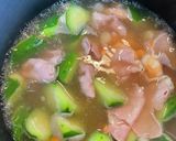 キューリとハム卵焼き海老の中華スープ作り方5写真