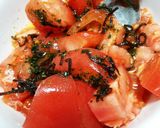 青海苔と塩昆布でトマトのおつまみサラダ作り方3写真