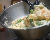 糖質オフ♪豆腐でニラチヂミ@けいごはん作り方4写真