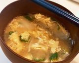 オクラと卵のとろとろ味噌汁作り方8写真