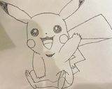 誕生日に☆チョコプレート　ポケモン作り方1写真