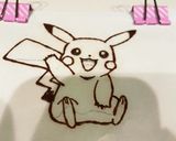 誕生日に☆チョコプレート　ポケモン作り方3写真