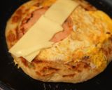 葱抓餅で＊屋台風ワンハンドサンド作り方7写真