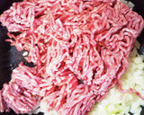 夏野菜と挽肉のオイスターソース炒め丼の具作り方4写真