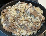 牛肉のガーリック炒飯作り方5写真