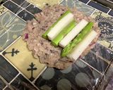 長芋とアスパラ入り巻きハンバーグ作り方1写真