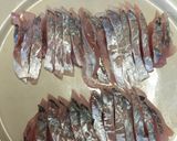 鯵のカルパッチョ 桃とチーズのソース作り方8写真