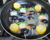 ヘタ紫ナスの串焼き風酒蒸し作り方3写真