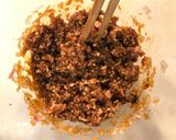 レンジで簡単♪肉味噌そぼろ麺／給食作り方2写真