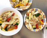 さっぱりポン酢炒め味豚こま大根青椒肉絲風作り方15写真