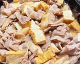 15分簡単♪豚肉と厚揚のバターおかか和え作り方3写真