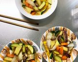 根菜あんかけうどん味温野菜サラダ作り方16写真