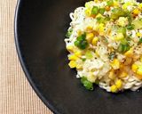 塩バターコーンのクリーミー和え麺作り方7写真