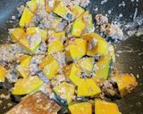 かぼちゃとひき肉の　　　　グラタン作り方4写真