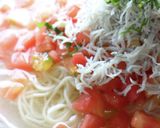 簡単5分♪冷たいトマト＆しらすスープ素麺作り方5写真