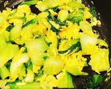 青梗菜と卵の炒め物作り方4写真