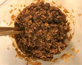 レンジで簡単♪肉味噌そぼろ麺／給食作り方3写真