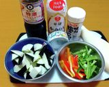 ナスとパプリカのツナ※マヨ炒め♪油不用作り方1写真
