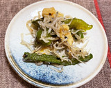 ちりめんと緑と黄色の山椒塩炒め作り方6写真