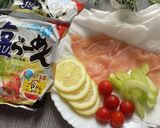 サッポロ一番を鶏とセロリで冷やしで食べよ作り方2写真