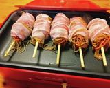 フランクフルトの焼きそば肉巻き作り方4写真