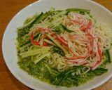 グリーングリーンのカニかま塩ラーメン作り方7写真