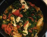 鯛とトマトのほうれん草のハーブ炒め作り方6写真