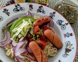 親子クッキング!彩り野菜 冷やしラーメン作り方3写真
