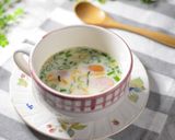 レンジで2分☆オーツミルクのお手軽スープ作り方4写真