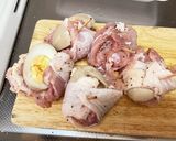 鶏もも肉とゆで卵の親子揚げ＊猫つまみ作り方5写真