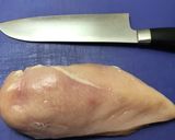 ハウスジャワカレー味鶏胸茄子ピーマン炒め作り方1写真