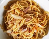 ツナと玉ねぎの和風醤油スパゲティ作り方4写真