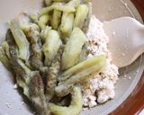 夕♪美味♪焼き茄子（レンジ茄子）の白和え作り方6写真