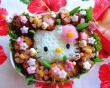 キティちゃんの海苔カット（キャラ弁）作り方10写真