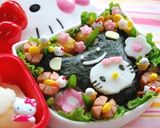 キティちゃんの海苔カット（キャラ弁）作り方11写真