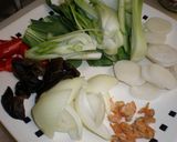 干しエビ入りもち野菜炒め作り方1写真