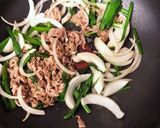 夏バテに効く♡牛肉のスタミナ焼きそば作り方5写真