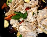 豚肉と夏野菜の味噌酢いため作り方5写真