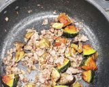 なすとかぼちゃの肉みそかけ作り方4写真