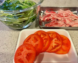 豚ばらとトマトとほうれん草の炒め物作り方1写真