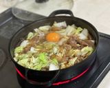 簡単★すき焼きリメイク白菜の巣ごもり卵丼作り方3写真