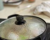 簡単★すき焼きリメイク白菜の巣ごもり卵丼作り方5写真
