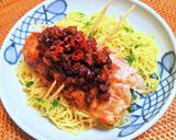 台湾肉巻き串塩焼きそば作り方3写真