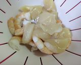 エビとホタテのバター醤油パスタ作り方1写真