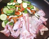 超簡単！夏野菜と豚肉のオーロラソース炒め作り方5写真